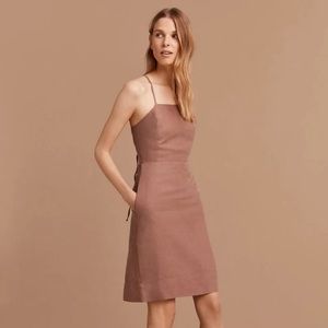 ARITZIA | Wilfred Aveline Linen Dress in Brown (Nutmeg) Size 4